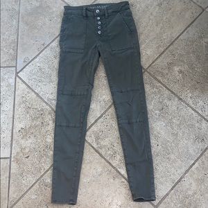 American Eagle Green Jeggings